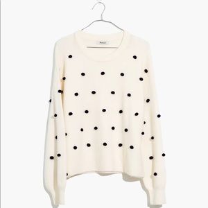 Madewell Polka Dot Cream Sweater